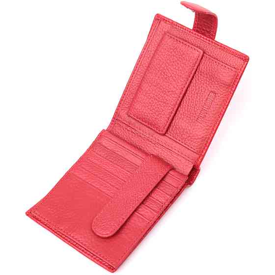 Женский трендовый бумажник из натуральной кожи ST Leather 22555 Красный Киев