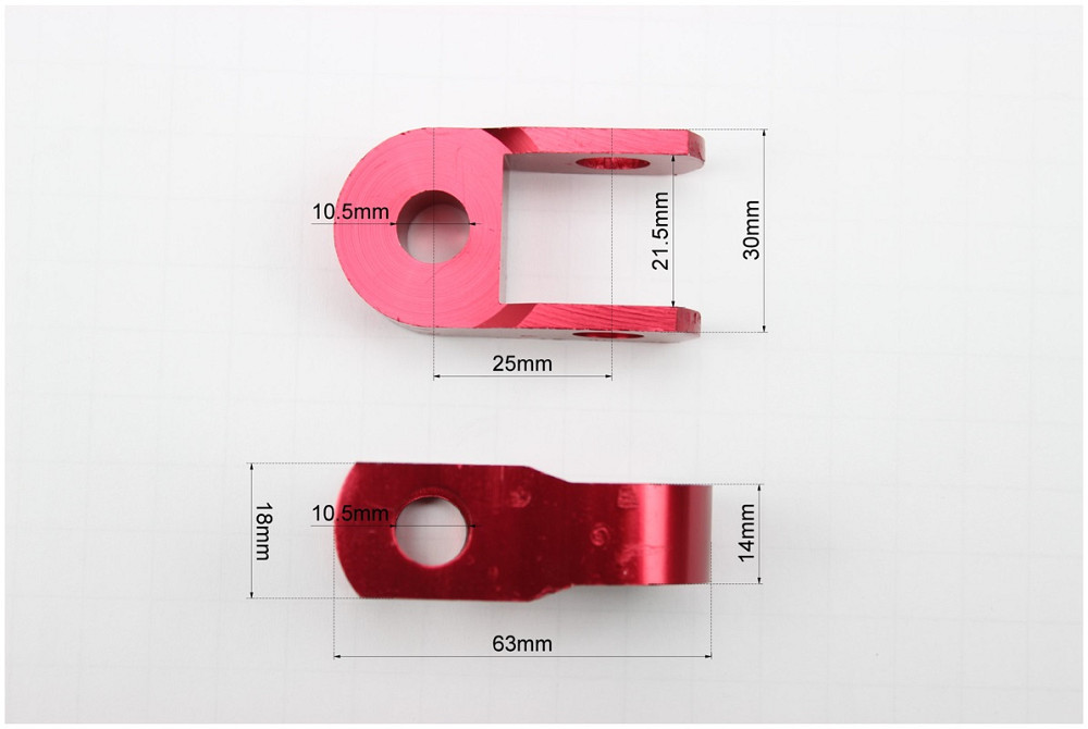 Подовжувач заднього амортизатора 25мм к-кт 2шт, червоний Київ - фото 3