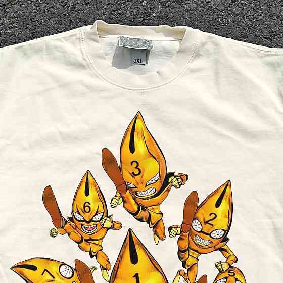 Футболка чоловіча з принтом аніме Аніме Джоджоголден Вінд Секс оверсайз (S/M/L) Черний Дніпро