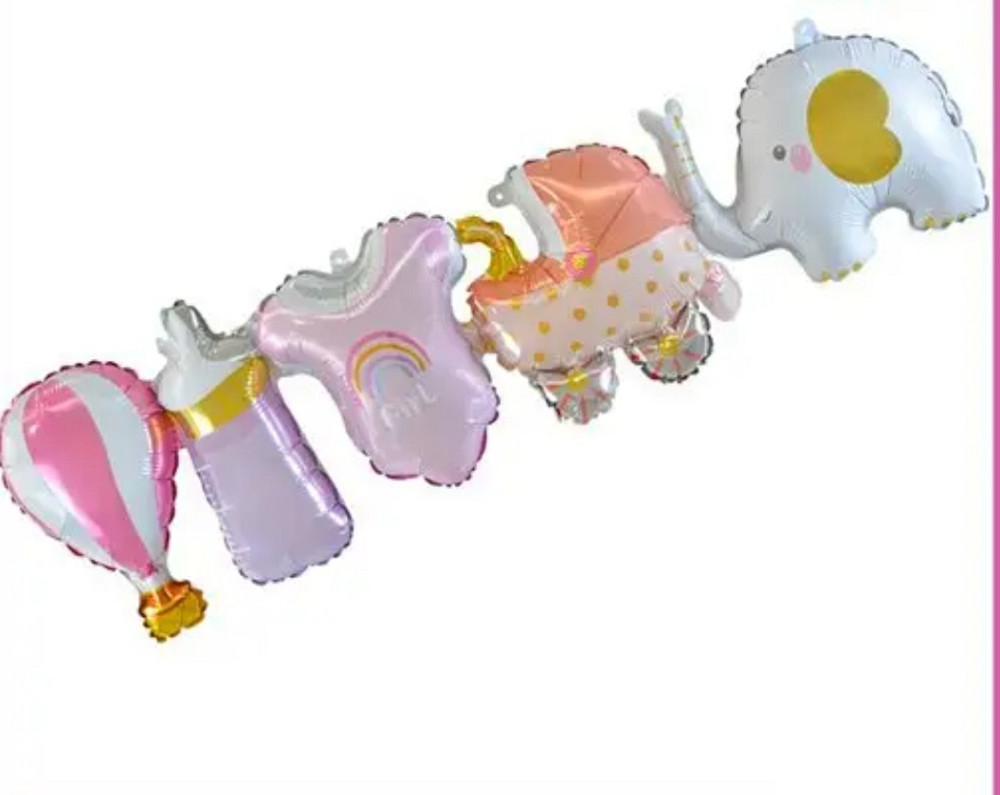 Фольгированные надувные воздушные фигурки гирлянда для девочки Киев - изображение 1