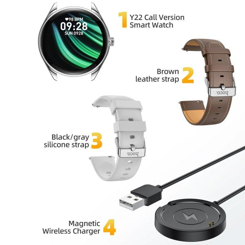 Смарт-годинник HOCO Y22 AMOLED 36mm. 200 mAh. IP67  Black Київ - фото 14