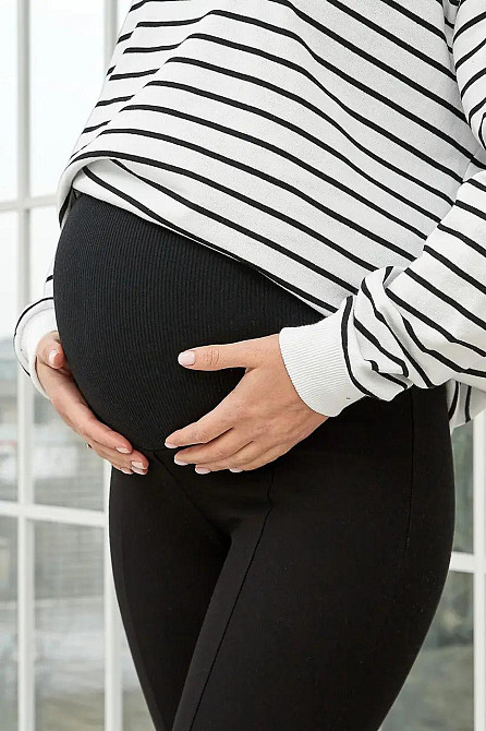 Штани кльош для вагітних Turin 3XL Lullababe Чорний Кривий Ріг - фото 6