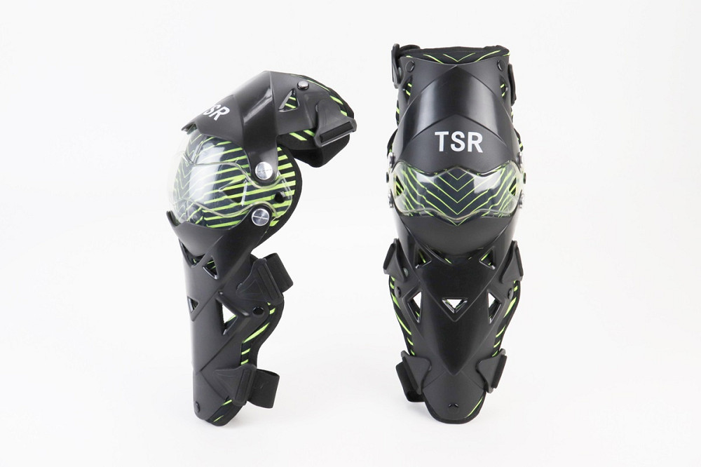 Наколінники захисні (коліно+гомілка) к-кт 2шт, Чорно-Зелені Київ - фото 1