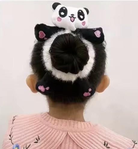 Плюшевые резинки для волос в виде животных Черно-белый Смела - изображение 4