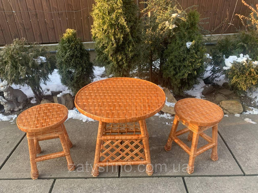 Мебель плетеная с 4 табуретками и круглым столом Киев - изображение 8