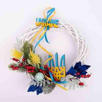 Різдвяний вінок YES! Fun Червона калина D25 см (904936) Вінниця