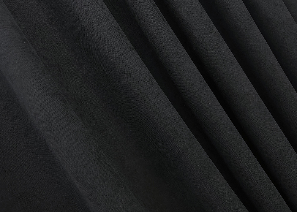 Комплект готовых штор VR-Textil Микровелюр Petek YL № 2017ш Черный 100х270 см 2 шт (31-0021) Киев - изображение 6