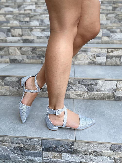 Seastar Балетки жіночі SEASTAR LL-215 срібні (весна-літо, еко-шкіра з напиленням) (3195) Коломия - фото 3