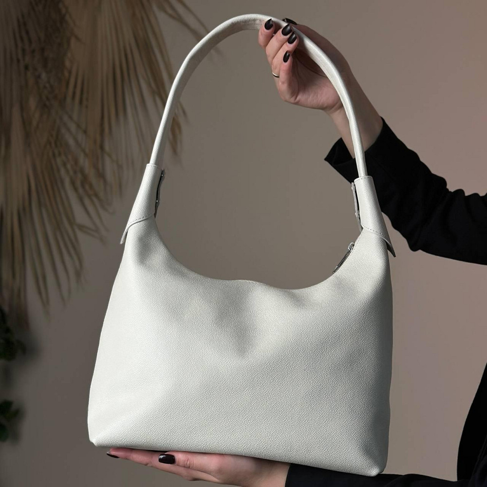 Сумка тоут жіноча шкіряна велика Юта Бежева 28*30*12 см, сумка шопер бежева стильна з кишенямиMasterSem Київ - фото 1