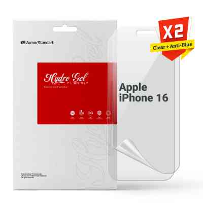 Плівка захисна Armorstandart Kit Clear + Anti-Blue Apple iPhone 16 (ARM80681) Вінниця