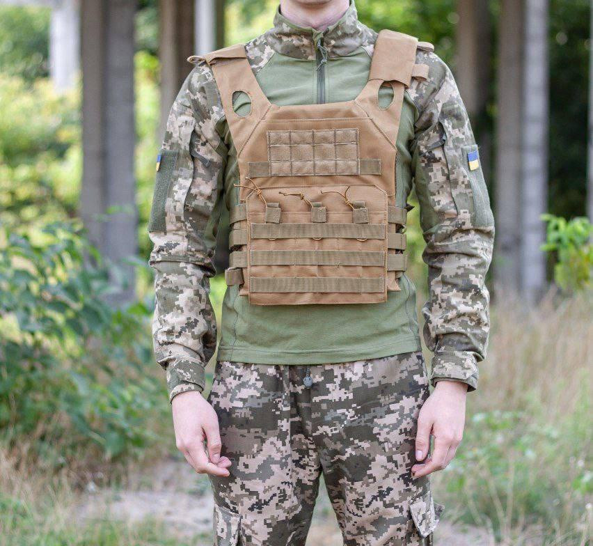 Плитоноска Бронежилет с плитами 6 класса Песочный Киев - изображение 4