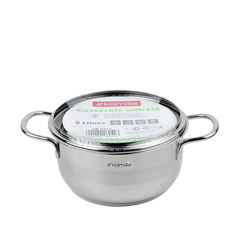 Каструля нержавіюча сталь 2л 18*9см 5412 KAMILLE Житомир - изображение 7