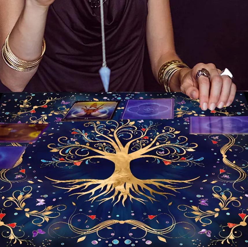 Алтарная скатерть для карт Таро и Рун. Скатерть для гадания 49*49 см. Древо жизни Киев - изображение 5
