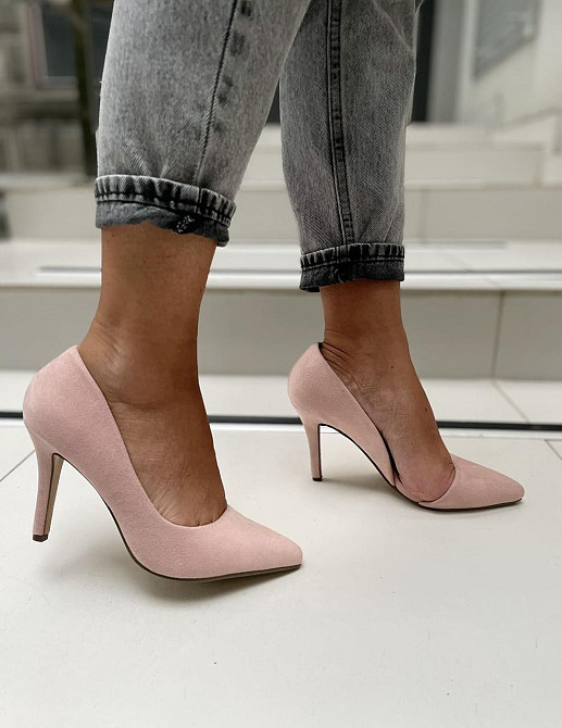 Seastar Туфлі жіночі SEASTAR пудра еко-замш висота каблука 9.5 см 37р. (2536) Коломия - фото 7