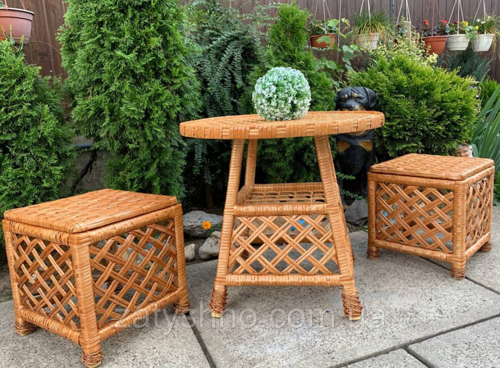 Набір меблів стіл та пуфи Київ - фото 3