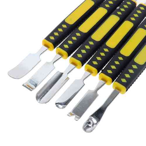 Набор 2х-сторонних лопаток 6шт для вскрытия корпусов разборки электроники, металл Винница