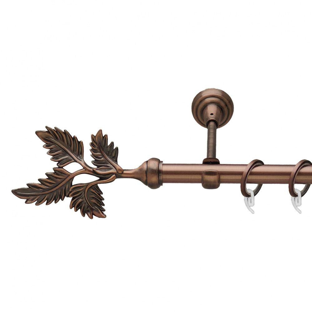 Карниз Orvit Папороть металевий однорядний відкритий гладка труба кільце фасонне металеве  Мідь 19 мм 200 см (00-00011876) Львів - фото 1