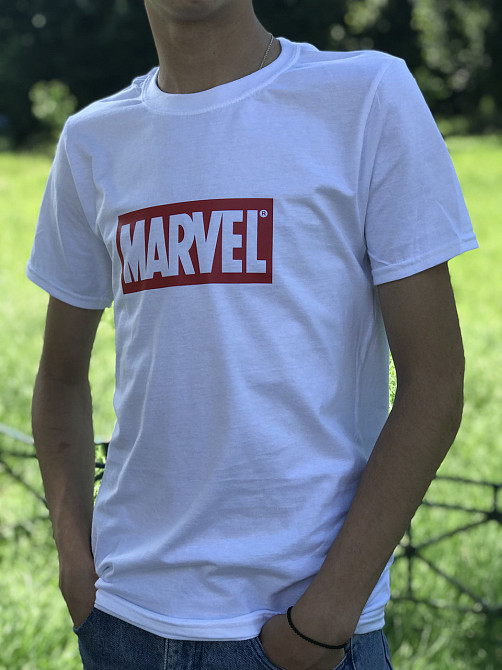 Чоловіча футболка 100% бавовна з написом — MARVEL Чернівці - фото 1