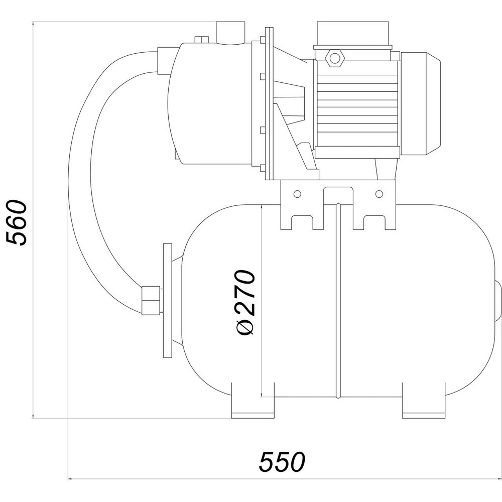 Насосна станція TRX-3 PL- 24л (Насос M-94-N PL нерж. 0,37кВт) (000022267) Київ - фото 2