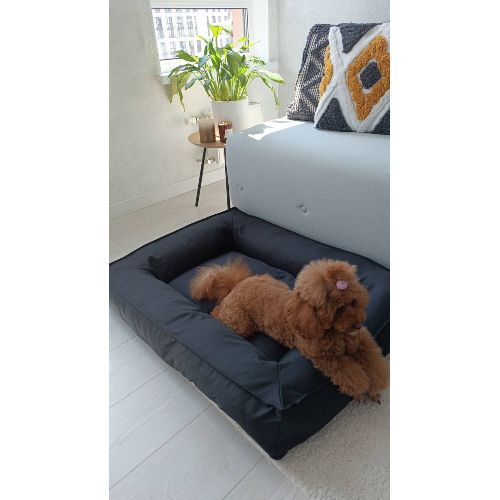 Водонепроникний лежак лежанка спальне місце для тварин зі знімним чохлом чорний Київ - фото 5