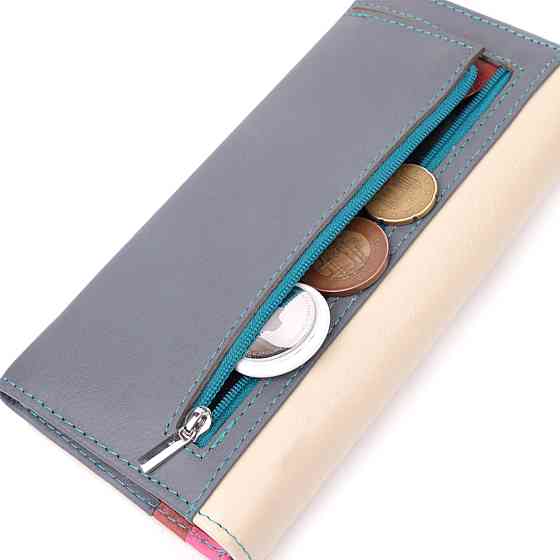 Практичный кошелек для стильных женщин из натуральной кожи ST Leather 22519 Разноцветный Киев