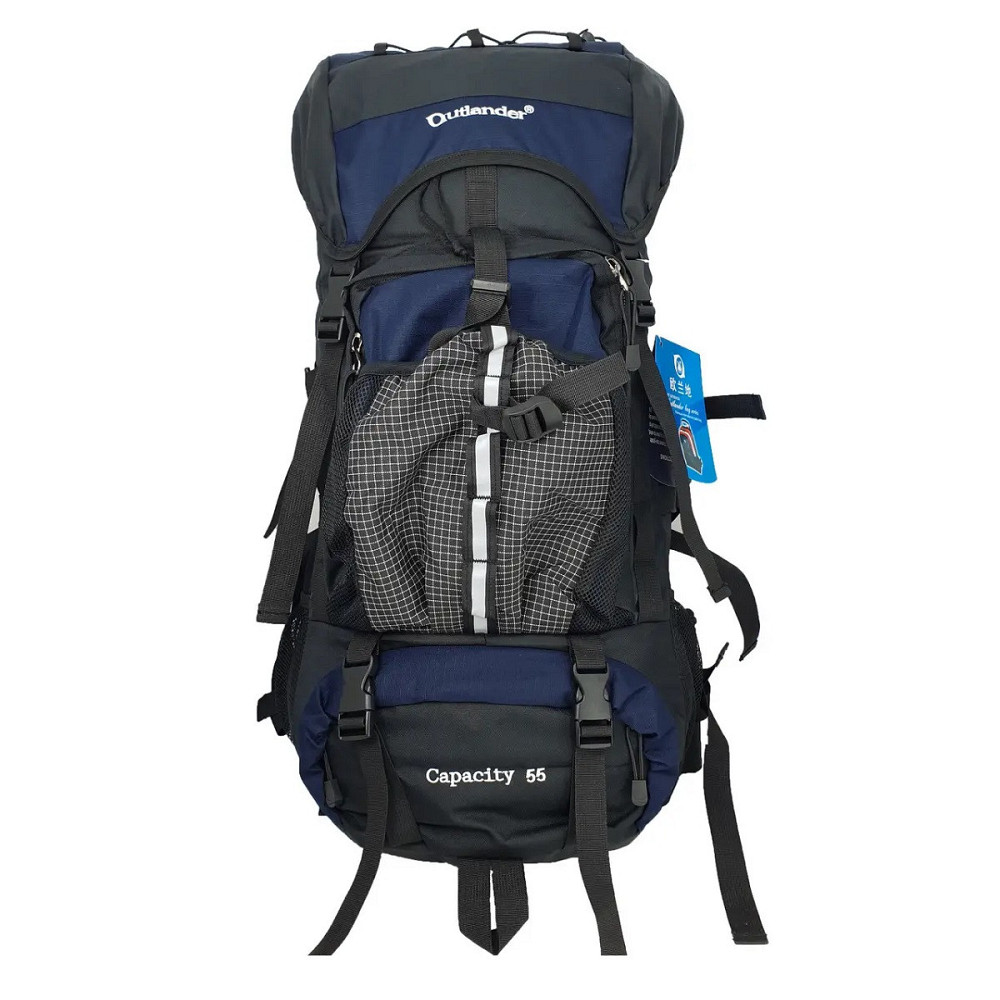 Рюкзак туристичний KAIMAN 55 л чорно-темно-синій Київ - фото 2