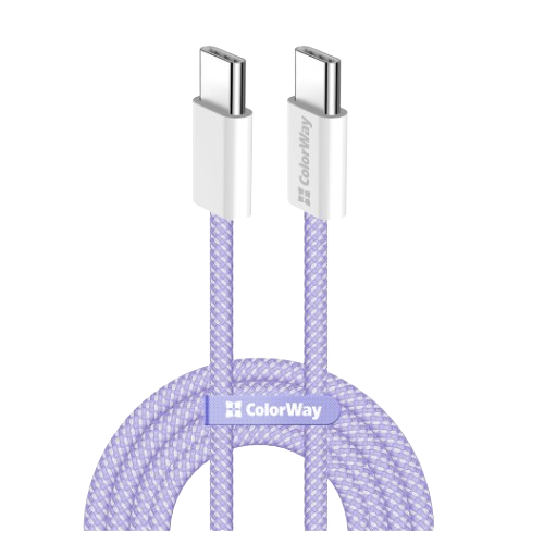 Кабель USB PD Type-C/Type-C ColorWay CW-CBPDCC061-PU 3,0A 60W 1м фіолетовий Житомир