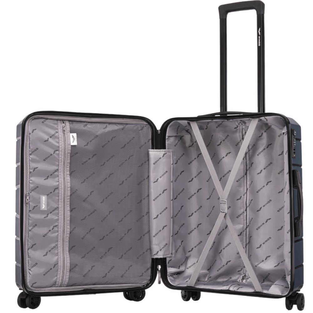 Валіза поліпропіленова WINGS PP06 мала 55 см темно-синя Київ - фото 9