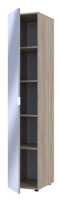 Шкаф-пенал с зеркалом Doros Гелар 39х49,5х203,4 см Дуб сонома (DRS-011131) Львов - изображение 4