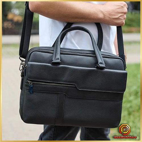 Мужская кожаная сумка портфель для ноутбука и документов в деловом стиле Tiding Киев - изображение 1