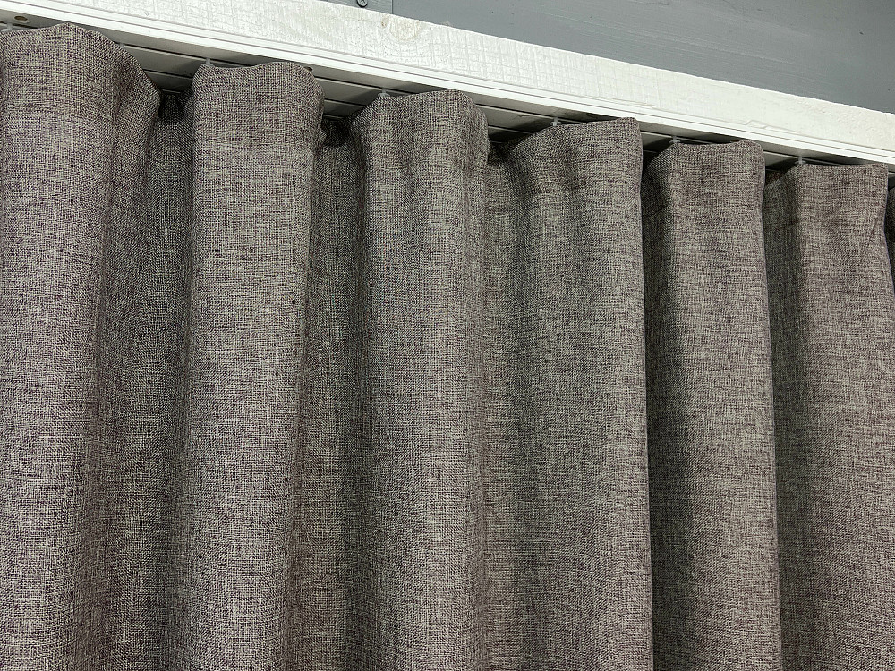 Комплект готовых штор VR-Textil Лен Мешковина № 1769ш Серый 200х270см 2 шт (32-446) Киев - изображение 8