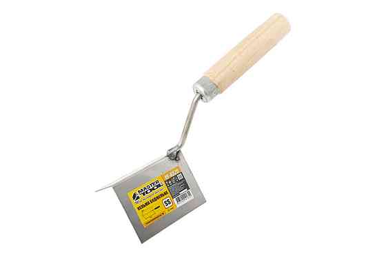 Кельма для зовнішніх кутів MASTERTOOL 60х80 мм нержавіюча сталь дерев'яна ручка 19-4320 Коломия