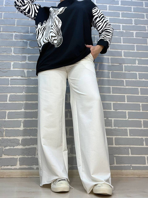 Свитшот женский LSK 6030 удлиненный зебра камни one size, черный, one size Киев - изображение 10