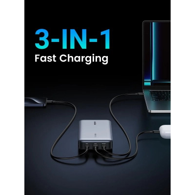 Концентратор Ugreen USB-C to HDMI + 2xUSB 3.2 + USB-C 3.2 + RJ45 + PD CM512 gray (45000) Винница - изображение 8