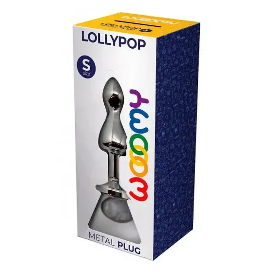 Металева анальна пробка Wooomy Lollypop Double Ball Metal Plug S, діаметр 2,8 см, довжина 8,5 см Львів