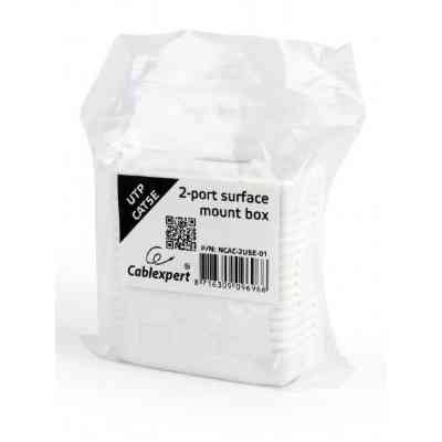 Комп&apos;ютерна розетка Cablexpert RJ45x2 UTP, cat.5e (NCAC-2U5E-01) Вінниця