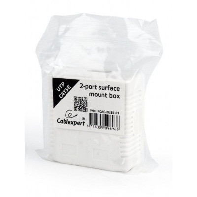 Комп&apos;ютерна розетка Cablexpert RJ45x2 UTP, cat.5e (NCAC-2U5E-01) Вінниця - фото 3