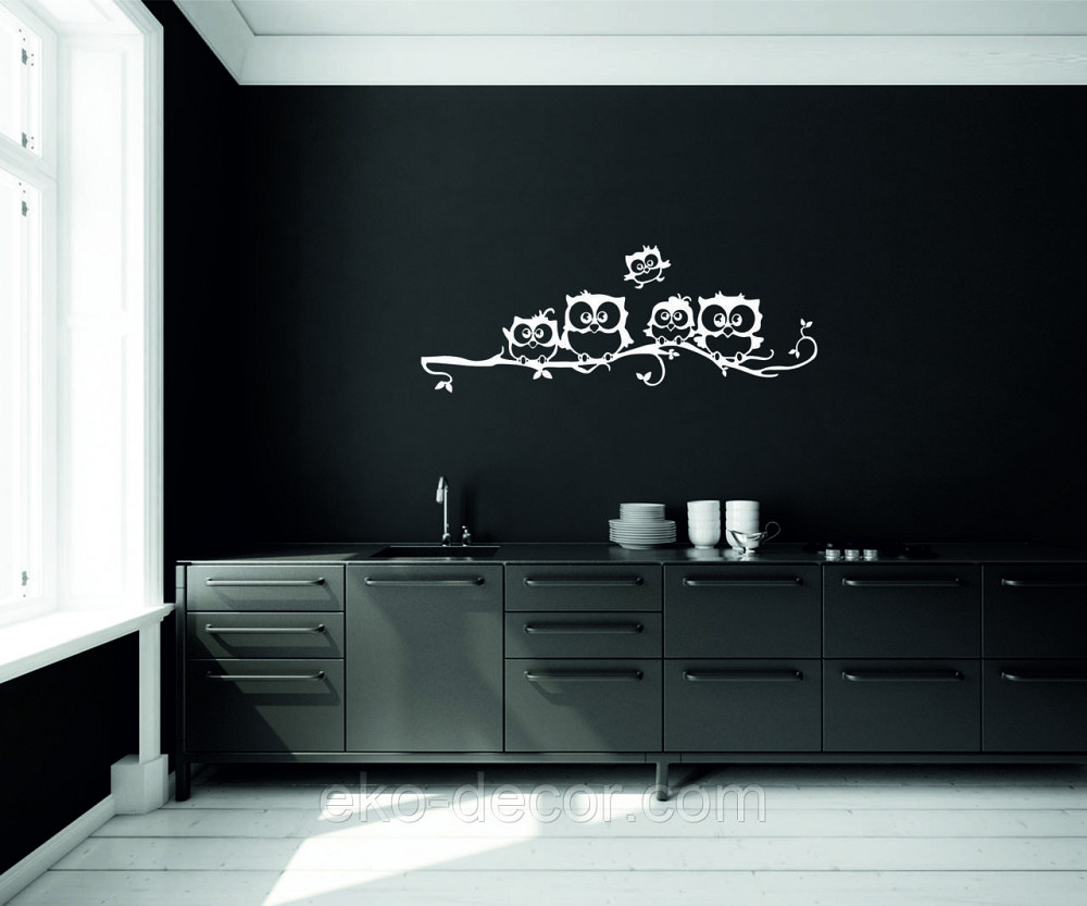 Декоративное настенное Панно «Совушки», Декор на стену 70*18 см, Белый Киев - изображение 3