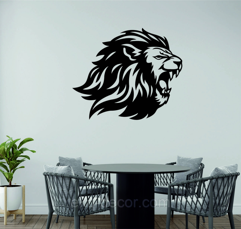 Настенный декор Панно  «Лев»  Декор на стену 90*75 см, Черный Киев - изображение 6