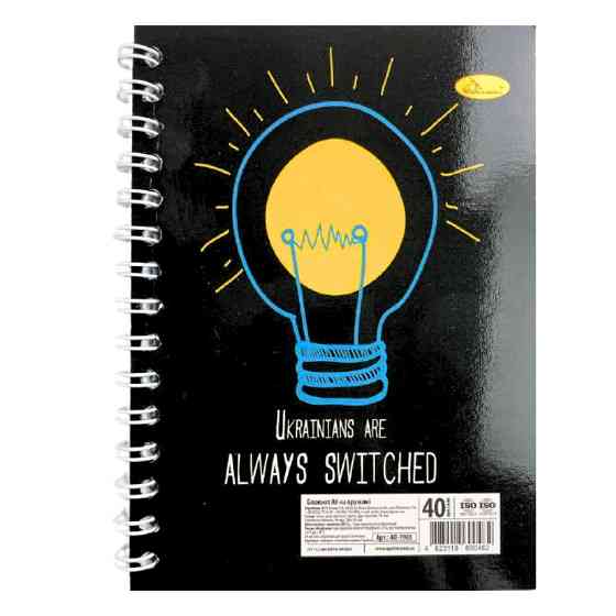 Блокнот А6 "Патріотичний" АП-1903-6, 40 аркушів, пружина збоку Вінниця