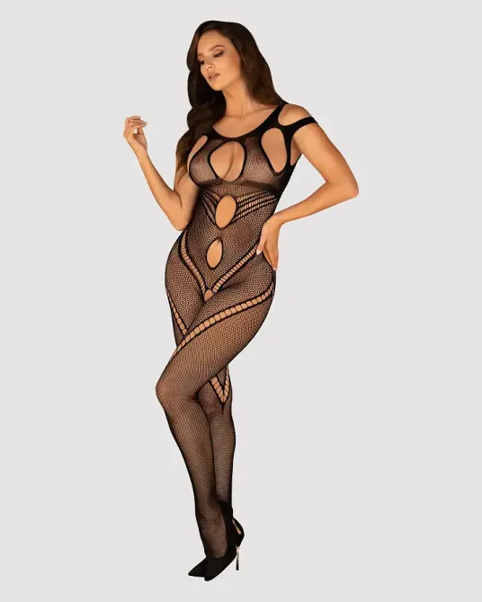 Бодістокінг Obsessive Bodystocking G322 S/M/L, фантасмагорично-силуетний крій Львів - фото 3