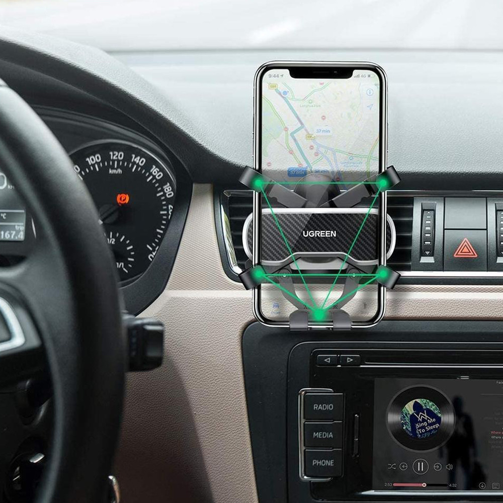 Автотримач для телефона UGREEN LP228 Gravity Drive Air Vent Car Mount Phone Holder With Arc-Shaped mounting Одеса - фото 6