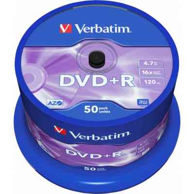 Диск DVD Verbatim 4.7Gb 16X CakeBox 50 шт (43550) Винница