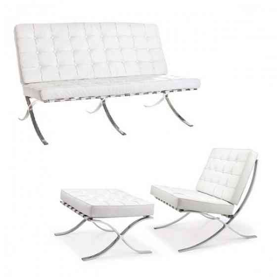 Диван Барселона (3-местный) Белый Киев