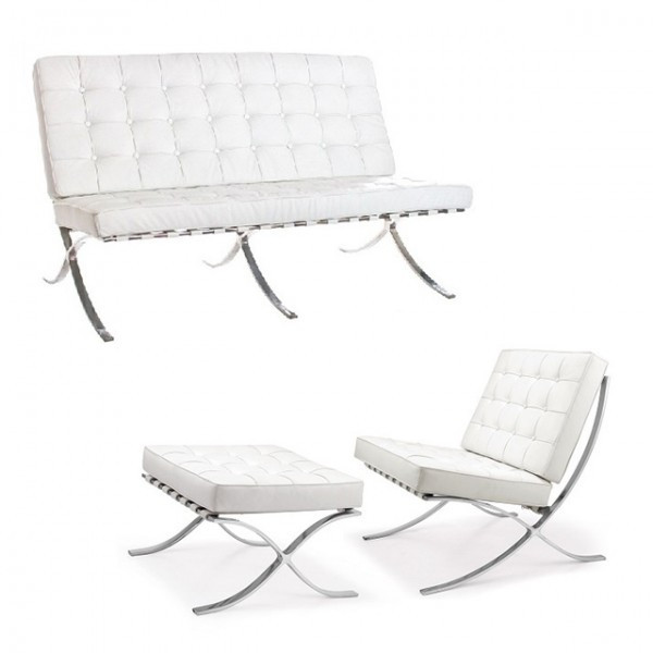 Диван Барселона (3 - місний) Білий Київ - фото 2