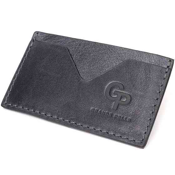 Зручний кард-кейс із натуральної шкіри GRANDE PELLE 11631 Синій Київ
