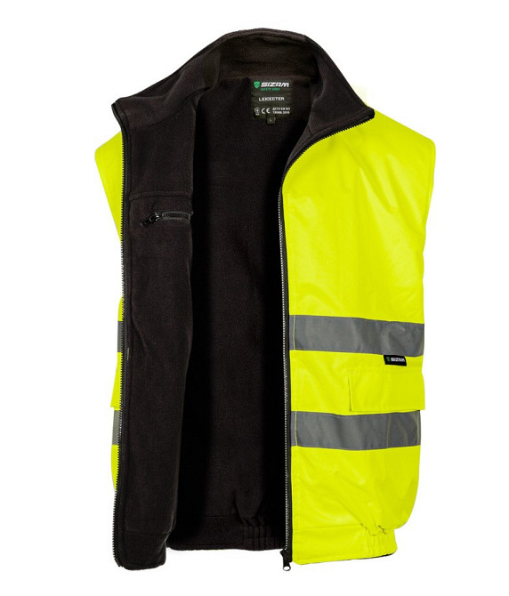 Sizam жилет сигнальний двосторонній утеплений зі світловідбивними стрічками, розмір XXL, Leicester 30142 Рівне - фото 2