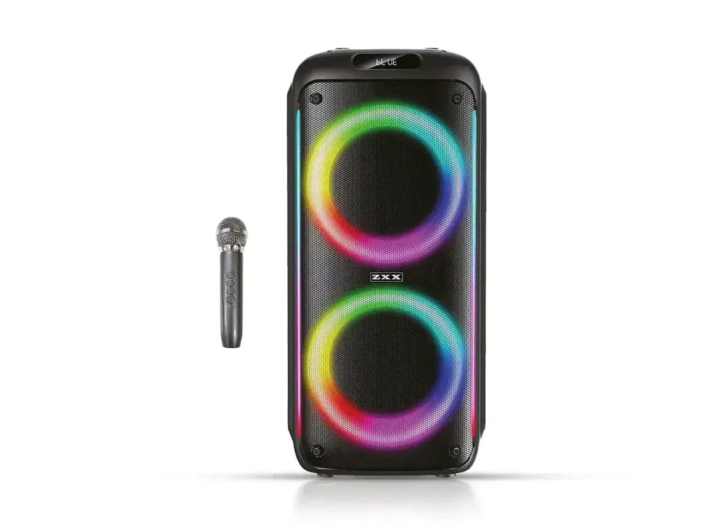 Акустична переносна колонка ZXX-5504 1000Вт 2x6,5" 240х235х545мм TWS/FM/USB/TF/BT/LED/REC/MIC Одеса - фото 4