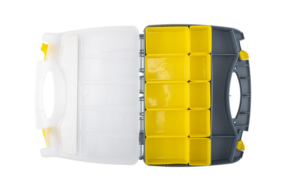 MASTERTOOL Органайзер двосторонній MASTERTOOL з ручкою 15" 370х300х80 мм 15 секцій/10 лотків 79 Коломия - фото 3