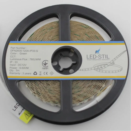 LED-STIL LED стрічка LED-STIL 2835 120 шт, DC 12V, 9,6 W, IP33, зелений колір світіння Киев